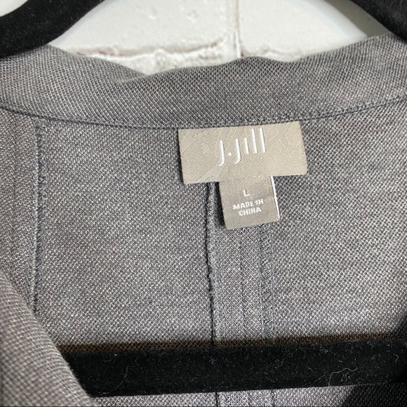 J Jill Gray 3/4 Sleeve Peacoat Jacket Large - Picture 2 of 10